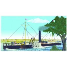Plastikowy Model Statku Fulton Clermont Paddle Wheel Steamship Lindberg