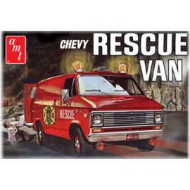 Model Plastikowy 1975 Chevy Rescue Van (Biały) AMT 3w1