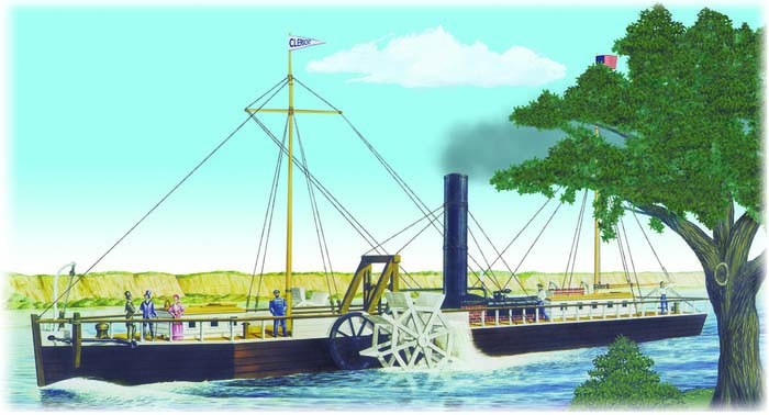 Fulton Clermont Paddle Wheel Steamship
