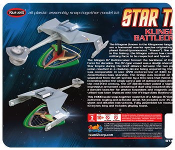 Model Plastikowy Do Sklejania Polar Lights Krążownik Star Trek Klingon D7