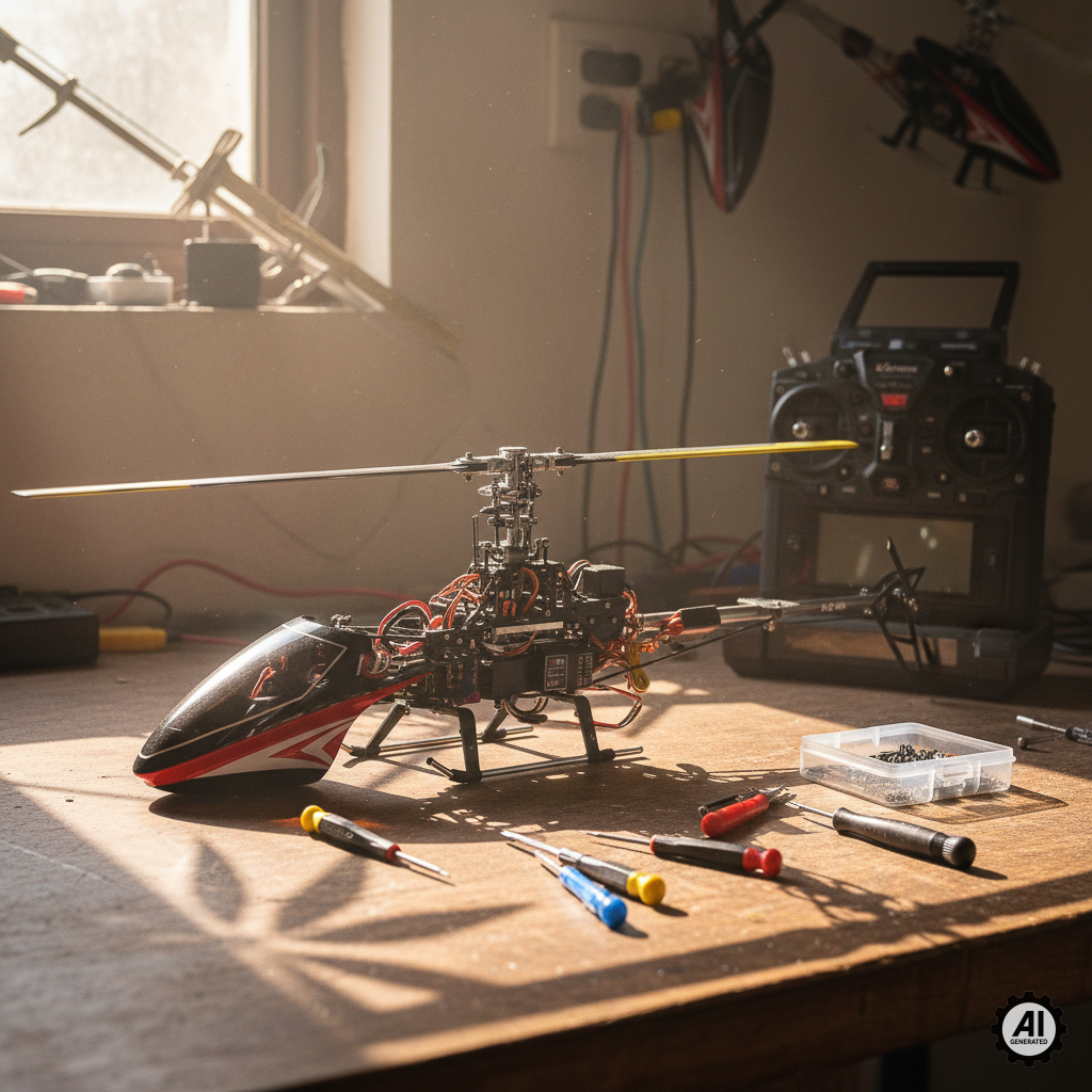 helikopter zdalnie sterowany - model Rc-7