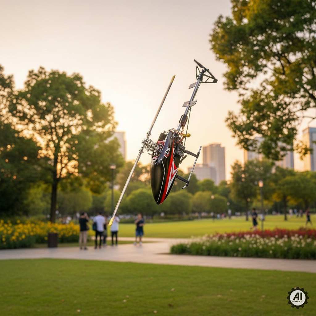 Helikopter zdalnie sterowany dla dziecka – model RC w locie